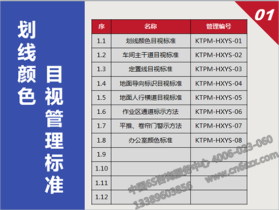 劃線顏色標準目錄